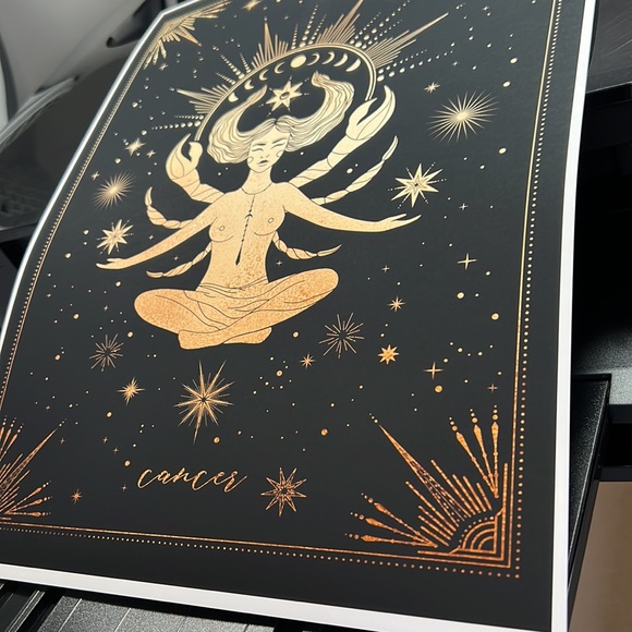 Cancer Wall Art Celestial Zodiac Horoscope Illustration Print Poster Unframed - Picture 14 of 17
